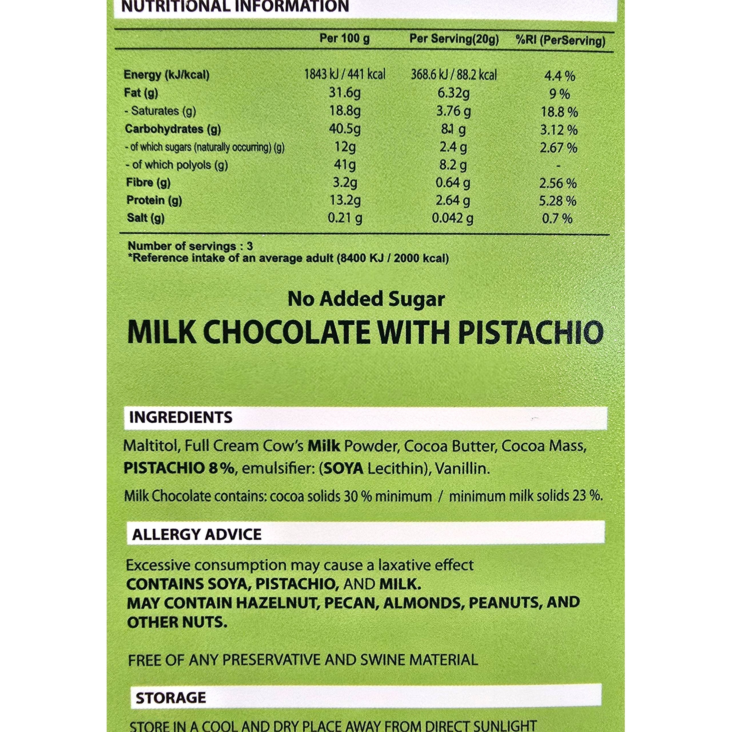 TOPS Sugar Free Chocolate Bar – Zero Added Sugar - 60g - Image 5