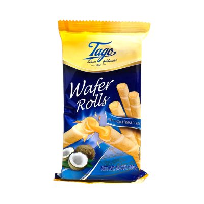 coconut cream wafer rolls