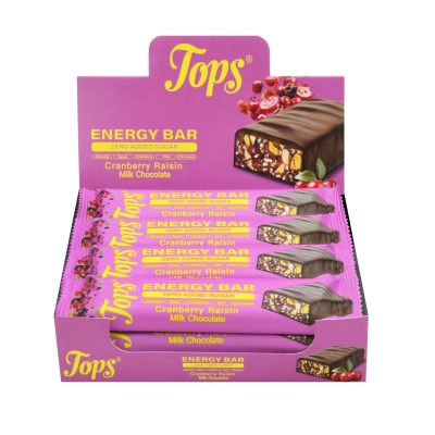 TOPS Energy Bars - Zero Added Sugar - 8 Flavours - 50g
