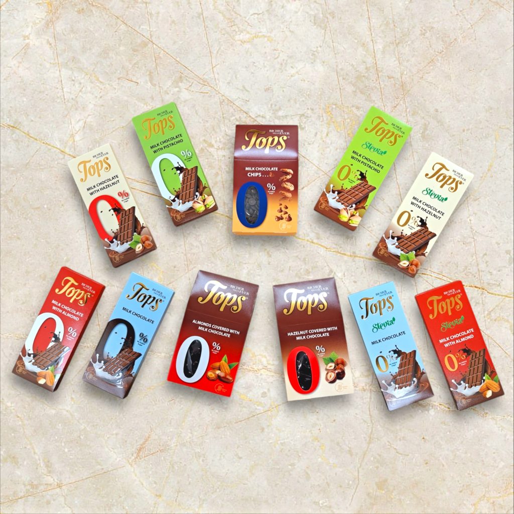 TOPS Milk Chocolate Bundle - Zero Added Sugar - 8 Bars & 3 Boxes - Sami ...