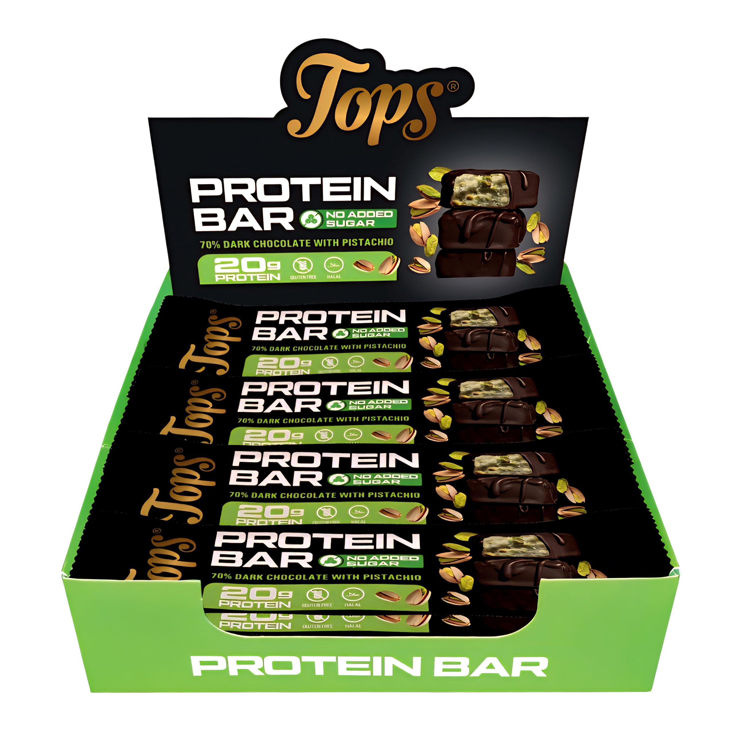Tops Zero Added Sugar Protein Bars - 20g Whey Protein Isolate - 7 Flavours
