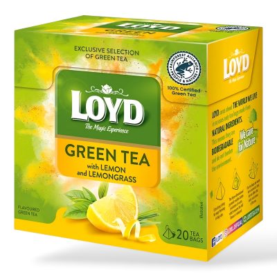 Loyd Tea - Lemon & Lemongrass Green Tea - 20 Bags - 40g