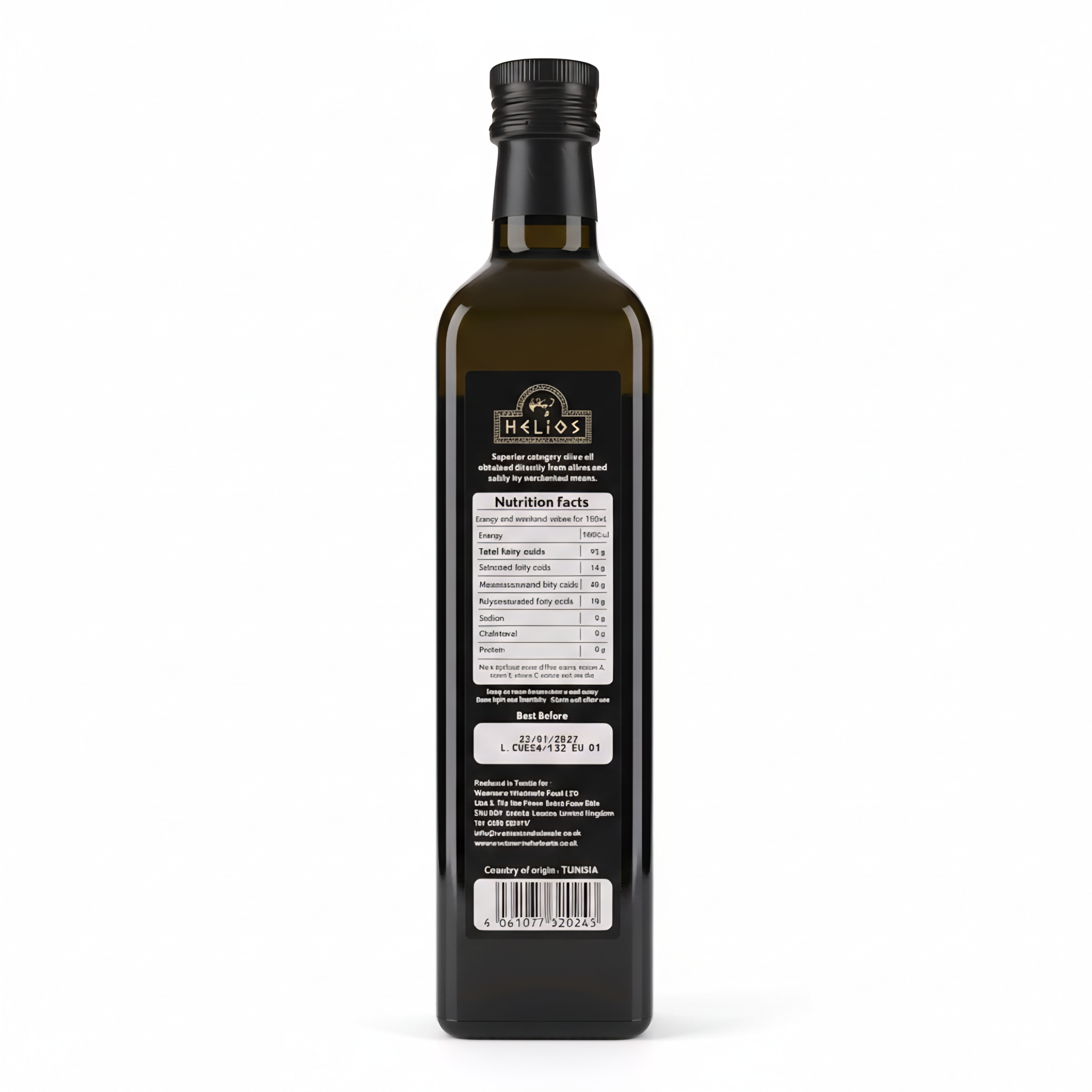 Helios Extra Virgin Olive Oil - Cold Pressed - Tunisian Product - 500ml - Image 2
