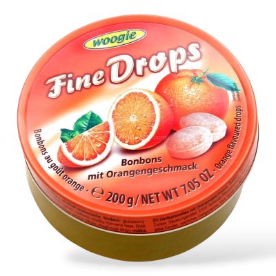 Woogie Fine Drops Candies (Orange) - 200g