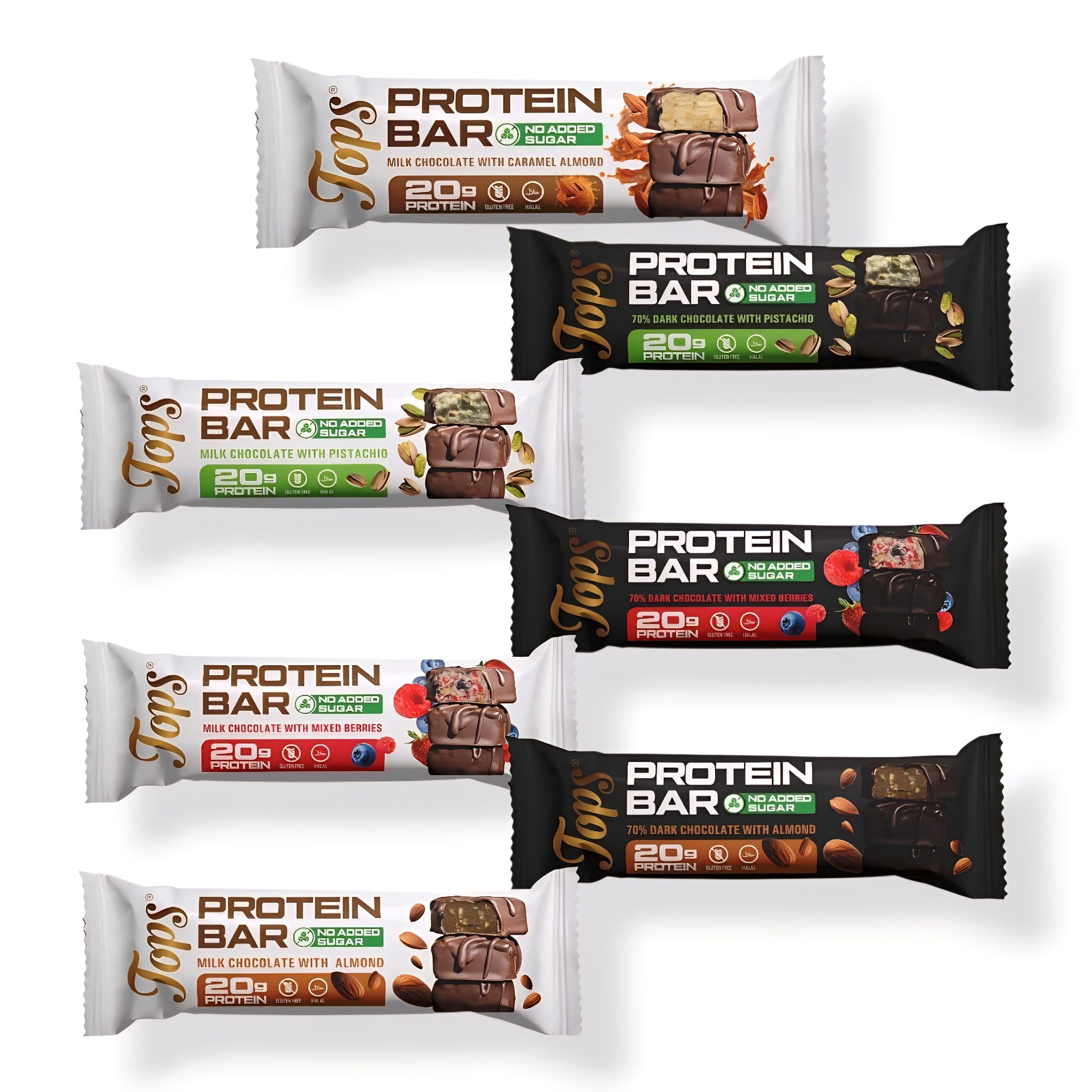 Tops Zero Added Sugar Protein Bars - 20g Whey Protein Isolate - 7 Flavours - Image 3